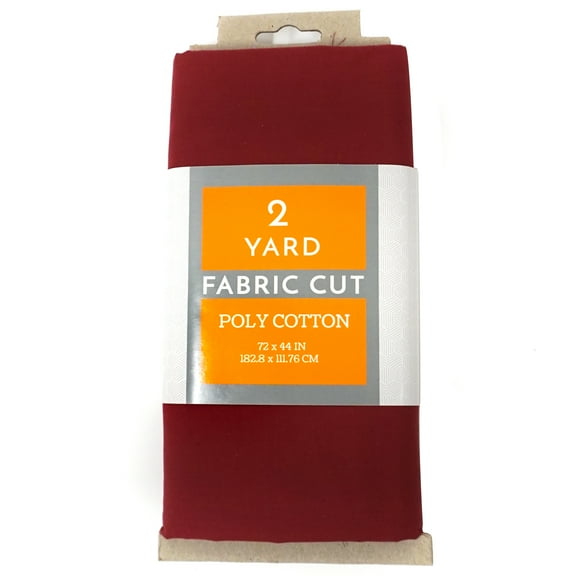 Shason Textile 2 Yard Cut Poly Cotton Fabric, Merlot, 44" Wide for Craft & Quilting Projects