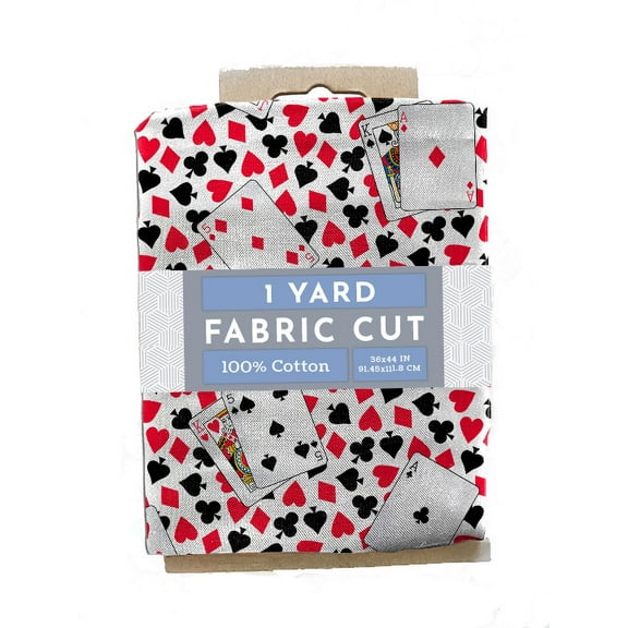 Fabric Cuts PLAY CARDS WHITE