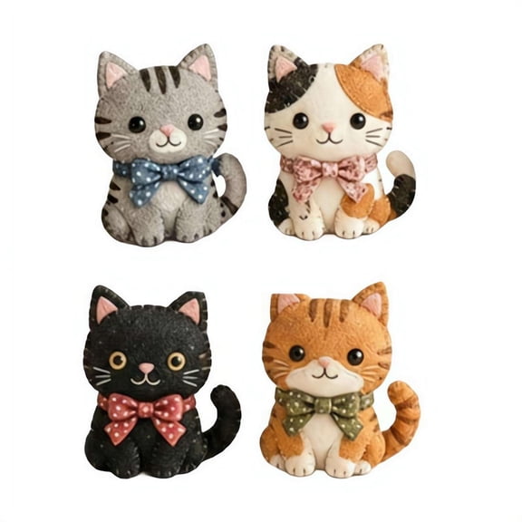 Fabric DIY Sewing Craft Set for Beginners, Pre-Cut Fabric Pieces, Hand-Sewing Project Kit for Plush Toy Making