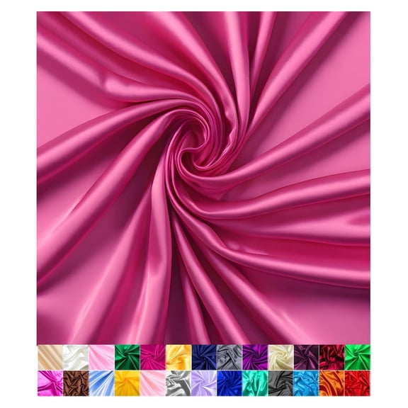 Fabric | Decoration & Sewing | Shiny & Luxury | 60" Wide Roll | Metallic Shiny | Upholstery, Lining, Drapery, DIY (Fuchsia, 4 Yard)