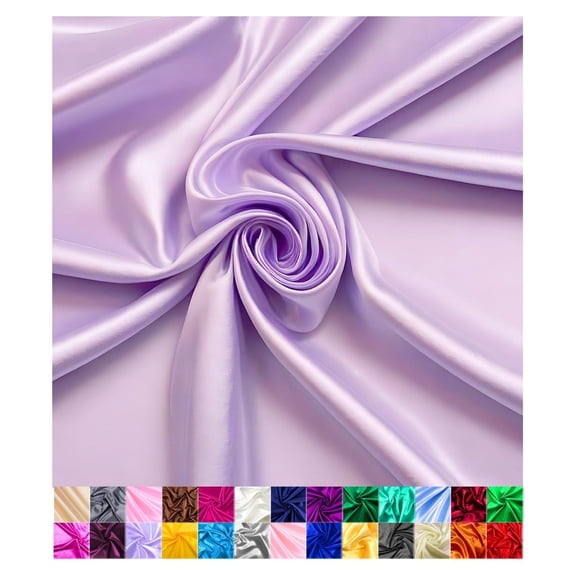 Fabric | Decoration & Sewing | Shiny & Luxury | 60" Wide Roll | Metallic Shiny | Upholstery, Lining, Drapery, DIY (Lilac, 4 Yard)