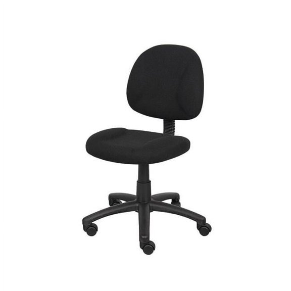 Fabric Deluxe Posture Computer Desk Chair, No Arms