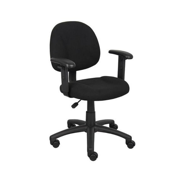 Fabric Deluxe Posture Computer Desk Chair, T-Arms