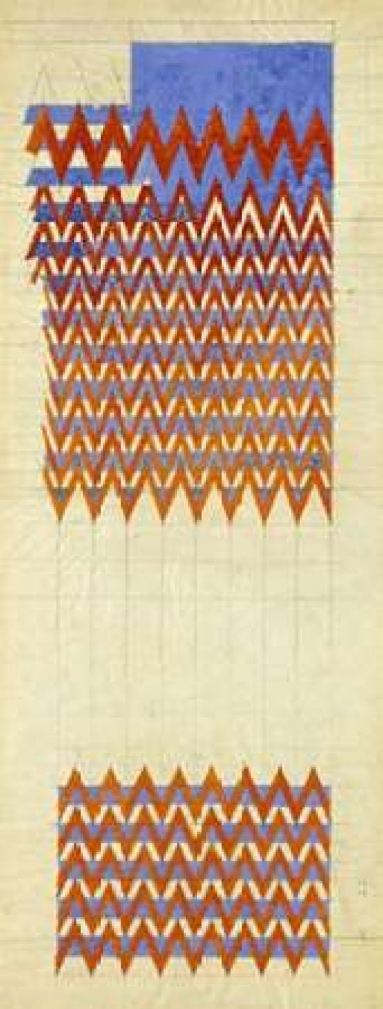 Fabric Design 1916 Canvas Art - Charles Rennie Mackintosh (10 x 20)