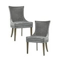 thumbnail image 1 of Fabric Dining Chairs Set of 2, INCLAKE Upholstered Dining Chairs with Armrest & Solid Wooden Legs, Accent Kitchen Chairs with Padded Seat-Flax Dark Gray in Fabric, 1 of 7
