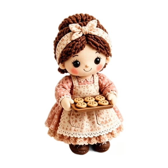 Fabric Doll Kit Diy Felt Doll Sewing Project for Beginners Birthday Gift Set Craft Supplies for Hobby and Home Decor
