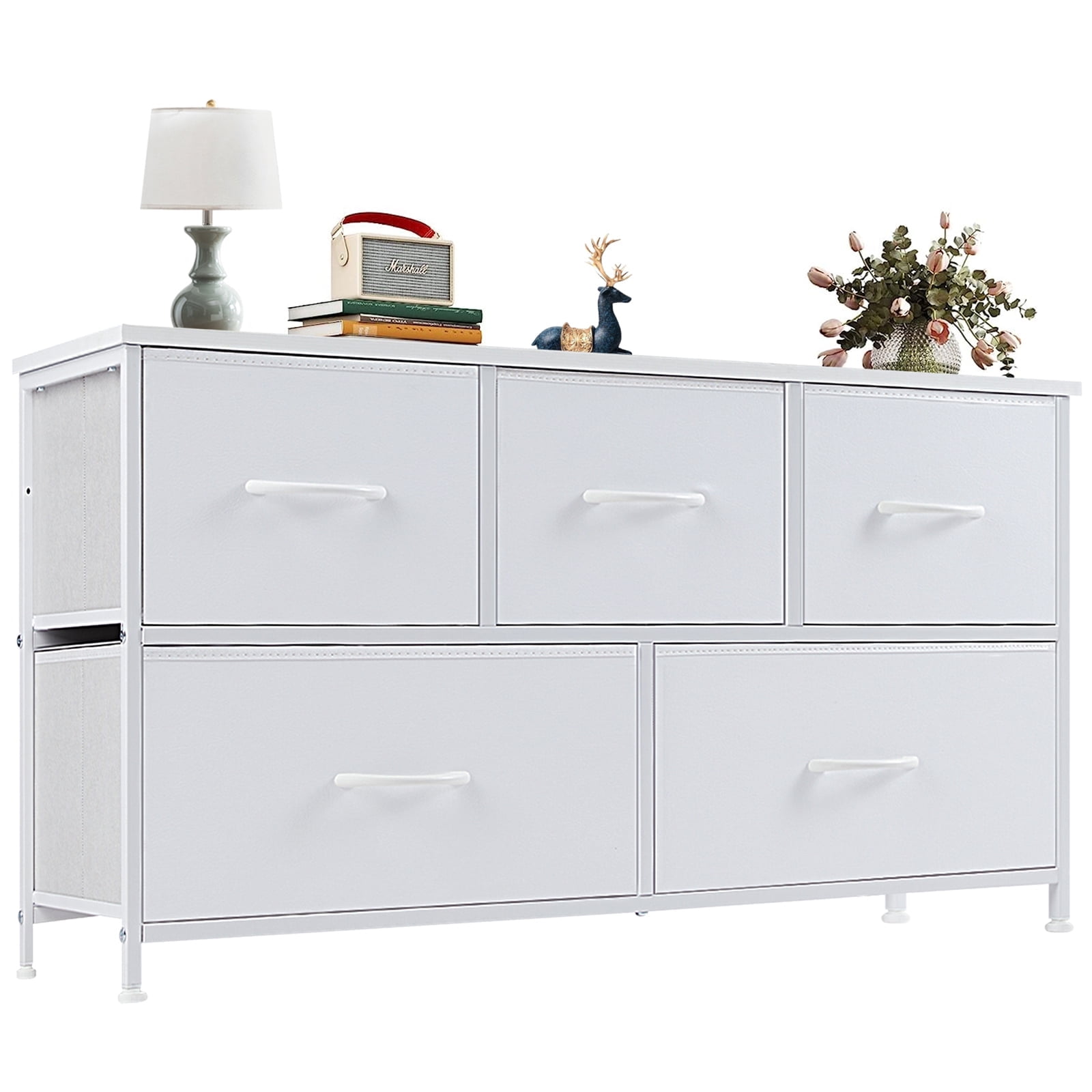 Large Deep 5-Drawer Fabric Dresser for Bedroom, Organizer Storage ...