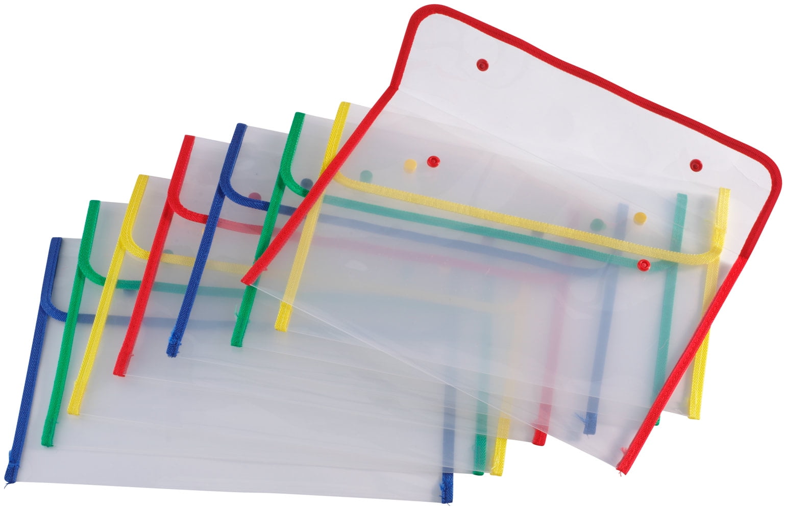 Fabric Edged Envelopes Set of 8 - Modern Style - Legal Size - Red, Green, Blue - 10 7/8\" L x 15 1/4\" W
