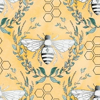 Fabric Editions 18" x 21" 100% Cotton Beehive Precut Sewing & Craft Fabric, Yellow 10 Pieces