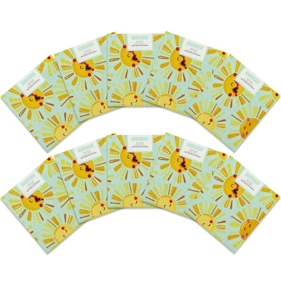 Fabric Editions 18" x 21" 100% Cotton Sunshine Precut Sewing & Craft Fabric, Multicolor 10 Pieces