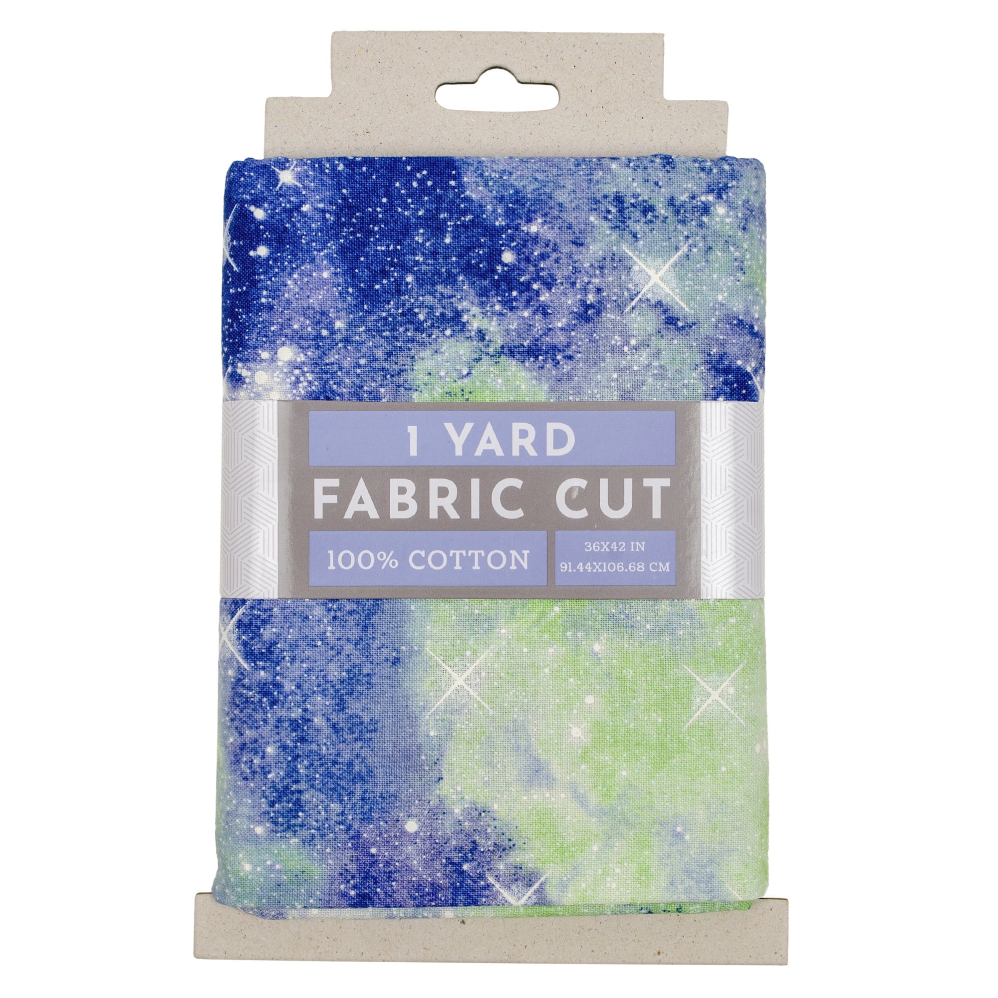 Fabric Editions 36" x 42" Cotton Celestial Haze 1 Yard Precut Sewing & Craft Fabric, Green 1 Piece