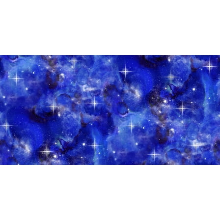 Fabric Editions 36" x 42" Cotton Celestial Stars 1 Yard Precut Sewing & Craft Fabric, Royal 3 Pieces