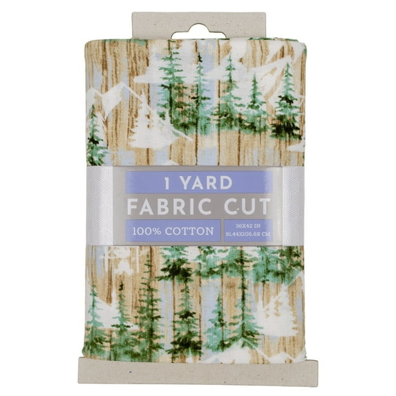 Fabric Editions 36" x 42" Cotton Forest 1 Yard Precut Sewing & Craft Fabric, Multicolor 1 Piece