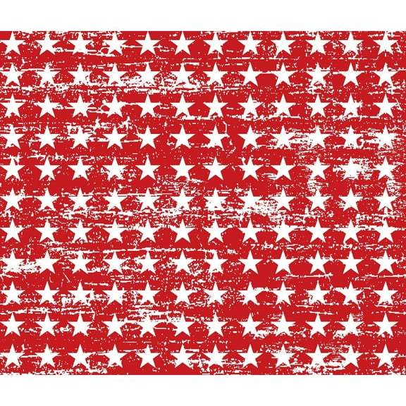 Fabric Editions 36" x 42" Cotton Patriotic Stars 1 Yard Precut Sewing & Craft Fabric, Red 3 Pieces