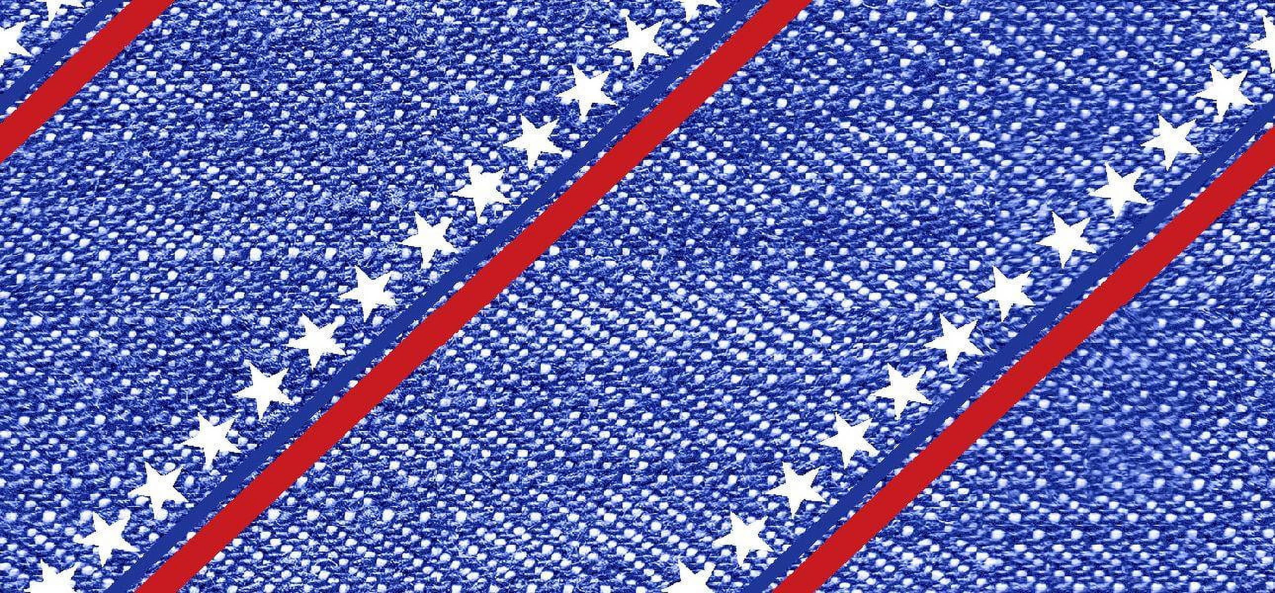 Fabric Editions 36" x 42" Cotton Patriotic Stripe 1 Yard Precut Sewing & Craft Fabric, Blue 3 Pieces