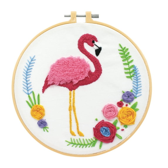 Fabric Editions Inc. Needle Creations 3D Stitch Kits Flamingo, Multicolor 1 Piece
