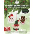 Needle Creations Crochet Kit Holiday Ornaments, Multicolor 3 Pieces