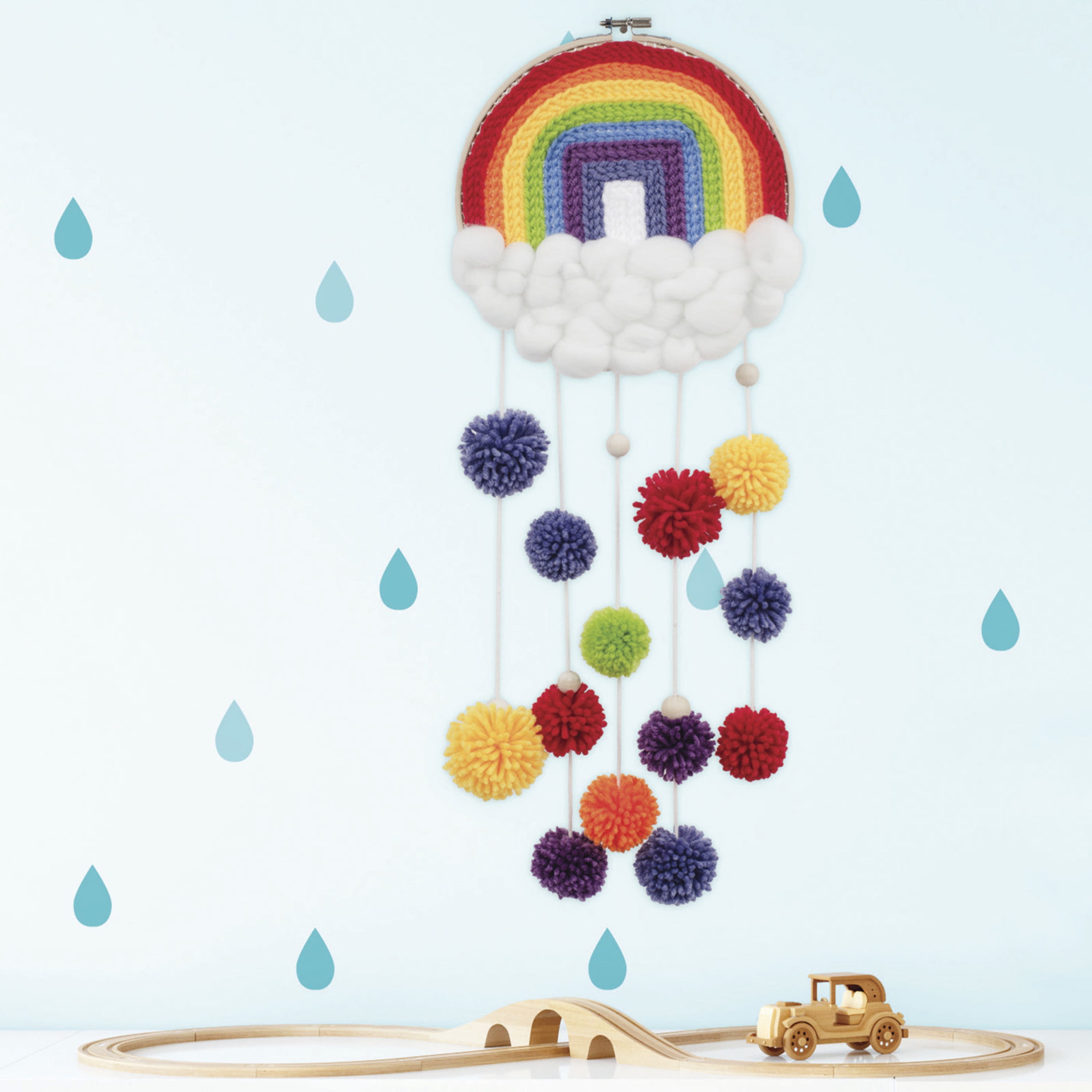 Fabric Editions, Needle Creations Crochet Wall Hanging Kits, Rainbow