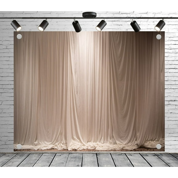 Fabric Elegant White Curtain Backdrop（Suitable for Event Decoration, Photoshoots, and Minimalist Themed Scenes）Elegant Fabric Banner