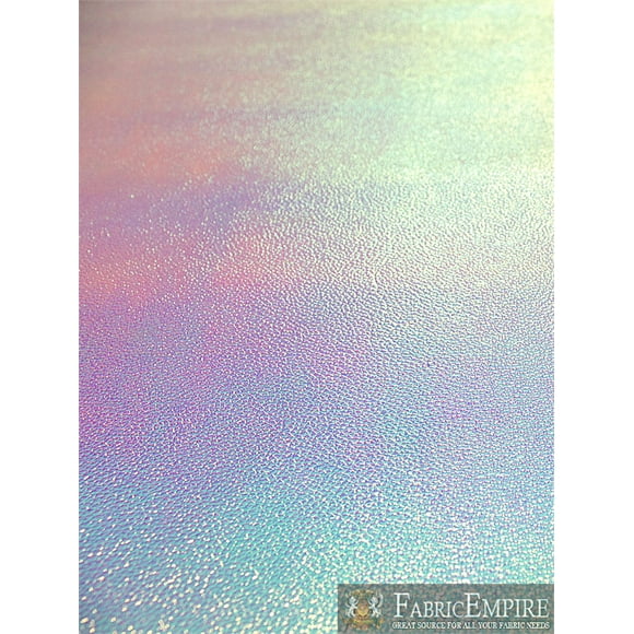 Fabric Empire Vinyl Upholstery Embossed Skin Holographic Glossy Fabric 54" Wide Sold by The Yard (Light Blue)