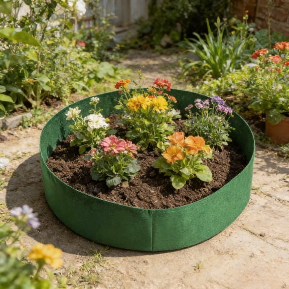 Fabric Expand Pouches, Thickened Non-Woven Aeration Planting Pots, Reusable and Foldable Breathable Fabric Containers for Yard Accents, and Herbs