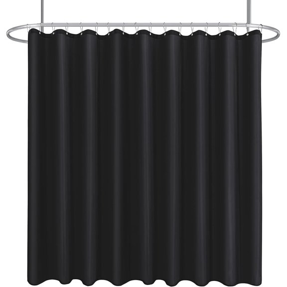Fabric Extra Wide Shower Liners for Clawfoot Tubs, White 180" by 72" Length, Water Resistant Fabric Rust Resistant Grommets Top Weighted Bottom Machine Washable