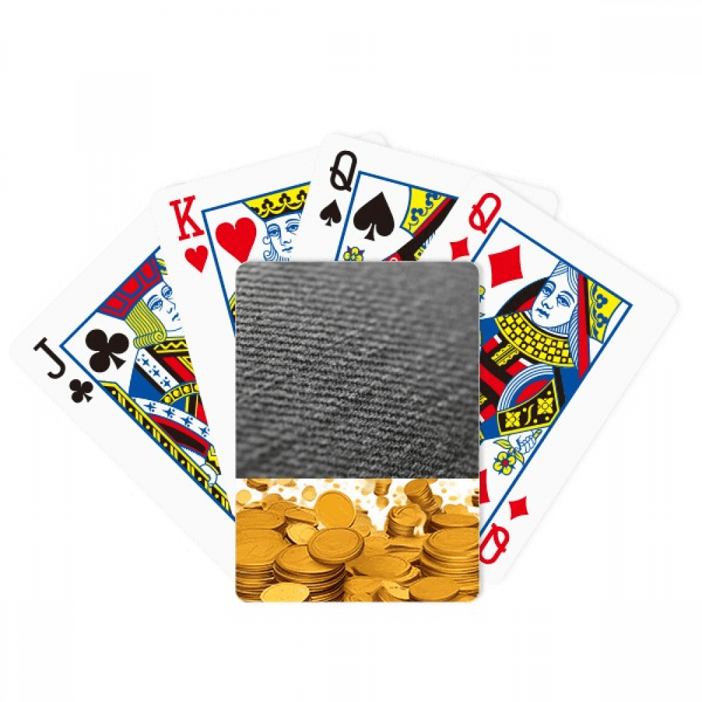 Fabric Flax Gray  Gold Playing Card Classic Game