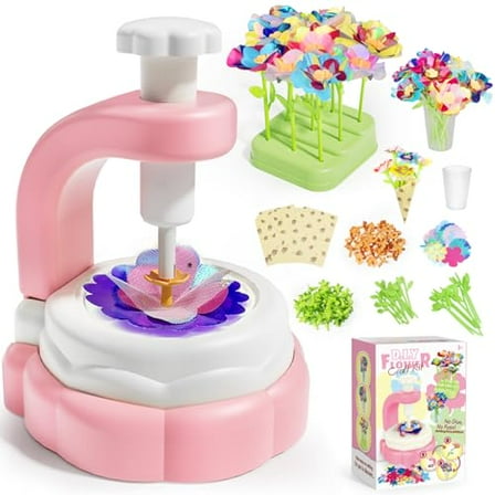 Fabric Flower Bouquets Toys,Arts and Crafts for Kids Ages 6-8 8-12 Girls,DIY Craft Kits Gifts for Girls Birthday,Educational Toys for Building Your Flower Bouquet