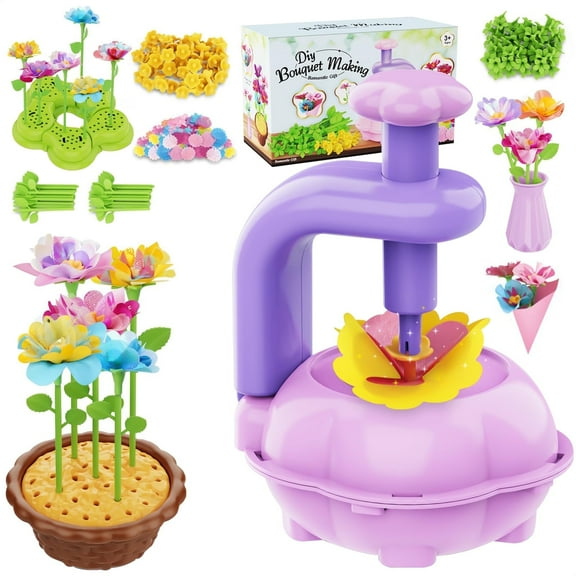 228 PCS Fabric Flower Bouquets Toys, DIY Craft Kits Arts Toys , Educational Flowers Market Toy Gifts