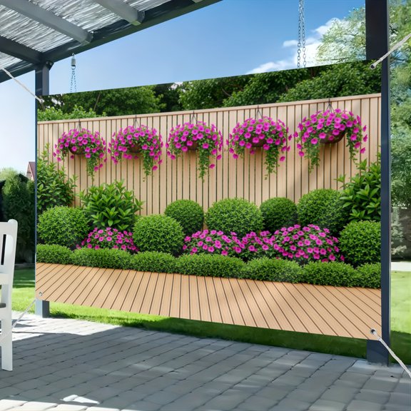 Fabric Flowers Garden Backdrop Home Backyard Fence Florals and Plants Wooden Board Background Gardening Party Decorations Photo Studio Props