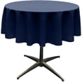 thumbnail image 1 of Fabric  Foam Inc 60" Round Polyester Poplin Tablecloth, for 48" Small Round Table. (Navy Blue), 1 of 2