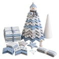 thumbnail image 1 of Fabric Fold Christmas Display Tree DIY Kit for Beginners, Tabletop Mini Christmas Tree Craft Set, Adult Handmade Holiday Table Centerpiece, Winter Home Decor Supplies, 1 of 8