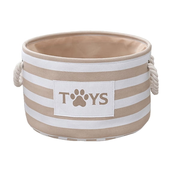 Fabric Foldable Storage Basket 12.99x8.07in Cloth Organizer for Home Clothing Toys Gray Beige Collapsible Storage Bin