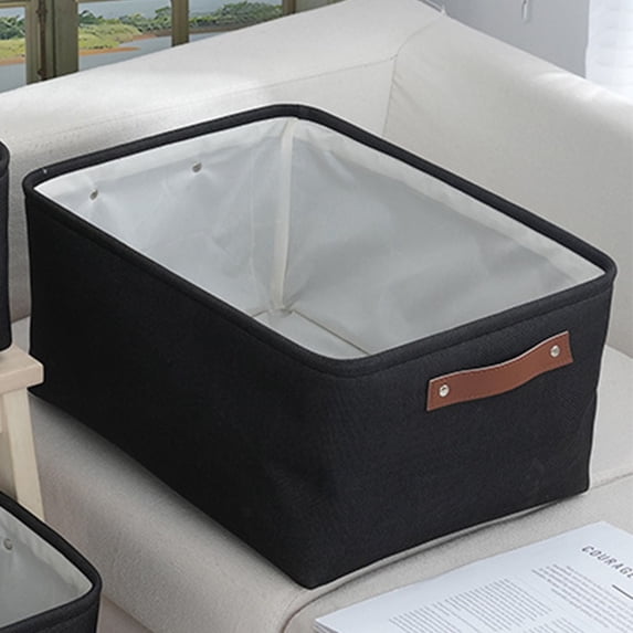 Fabric Foldable Storage Basket, Cloth Material with Handles, Multi-Functional Organizer, Home Clothing and Toys Storage