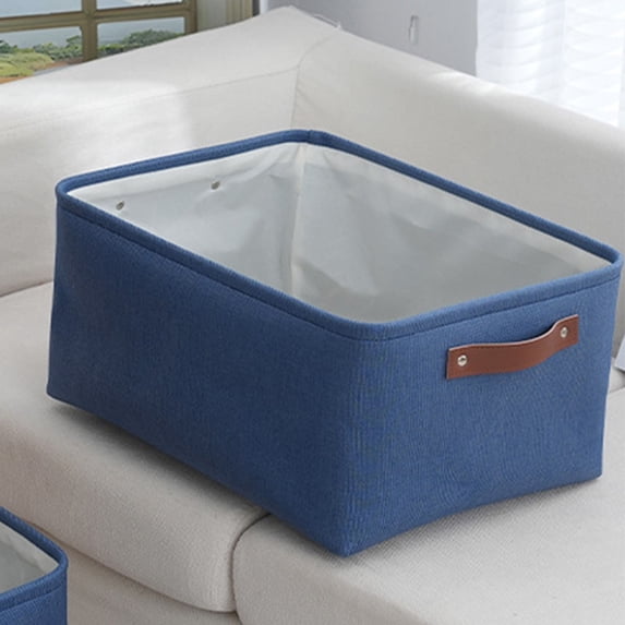 Fabric Foldable Storage Basket, Cloth Material with Handles, Multi-Functional Organizer, Home Clothing and Toys Storage