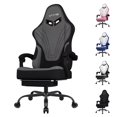 Fabric Gaming Chair with Footrest&Lumbar Support, Ergonomic HighBack