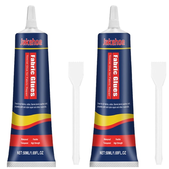 Fabric Glue Permanent, Fabric Glue for Patch, Clear Fabric Glue for Clothing Permanent Washable, Leather Glue for All Fabrics, Cotton, Denim, Flannel, Polyester
