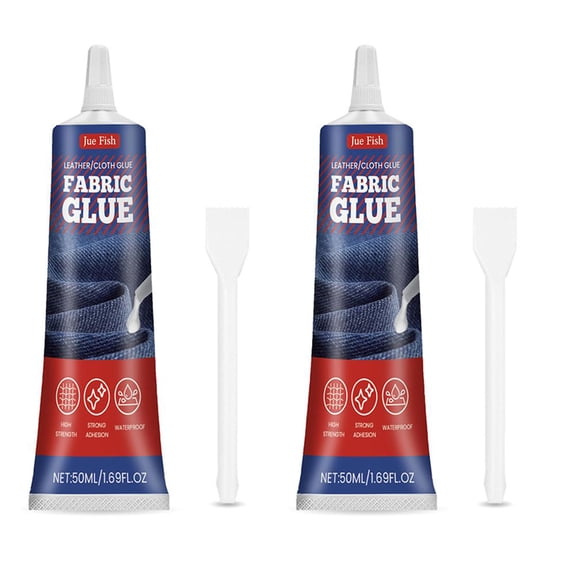 Fabric Glue Permanent, Fabric Glue for Patch,Clear Fabrics Adhesive for Clothing,50 ML Washable Clear ClothingGlue,Permanent Washable for All Cotton, Denim, Flannel, Polyester,Leather,Fabrics