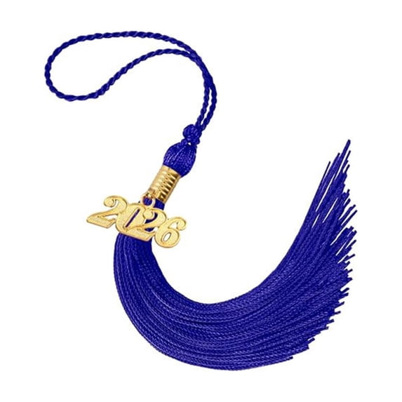 Fabric Graduation Cap Tassel with 2026 Year Charm, Graduation Ceremony Accessory for High School & College,15.7in()