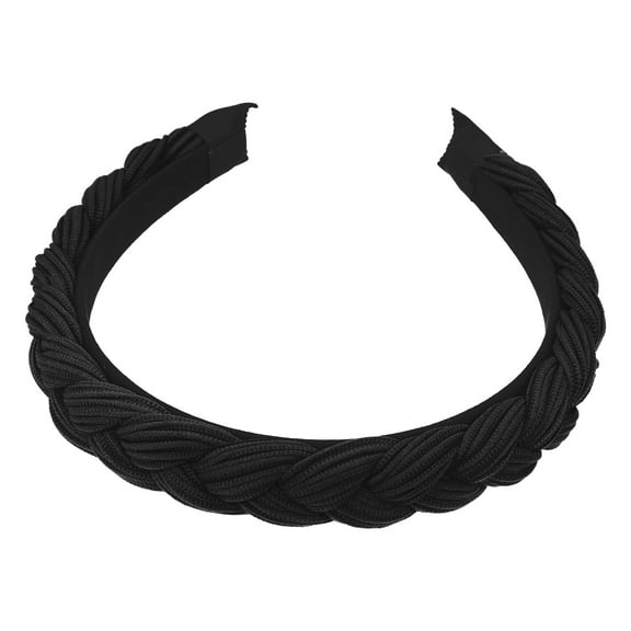 Fabric Hairbands No Slip Fashion 0.79" Wide Hair Accessories Black Headbands for Women