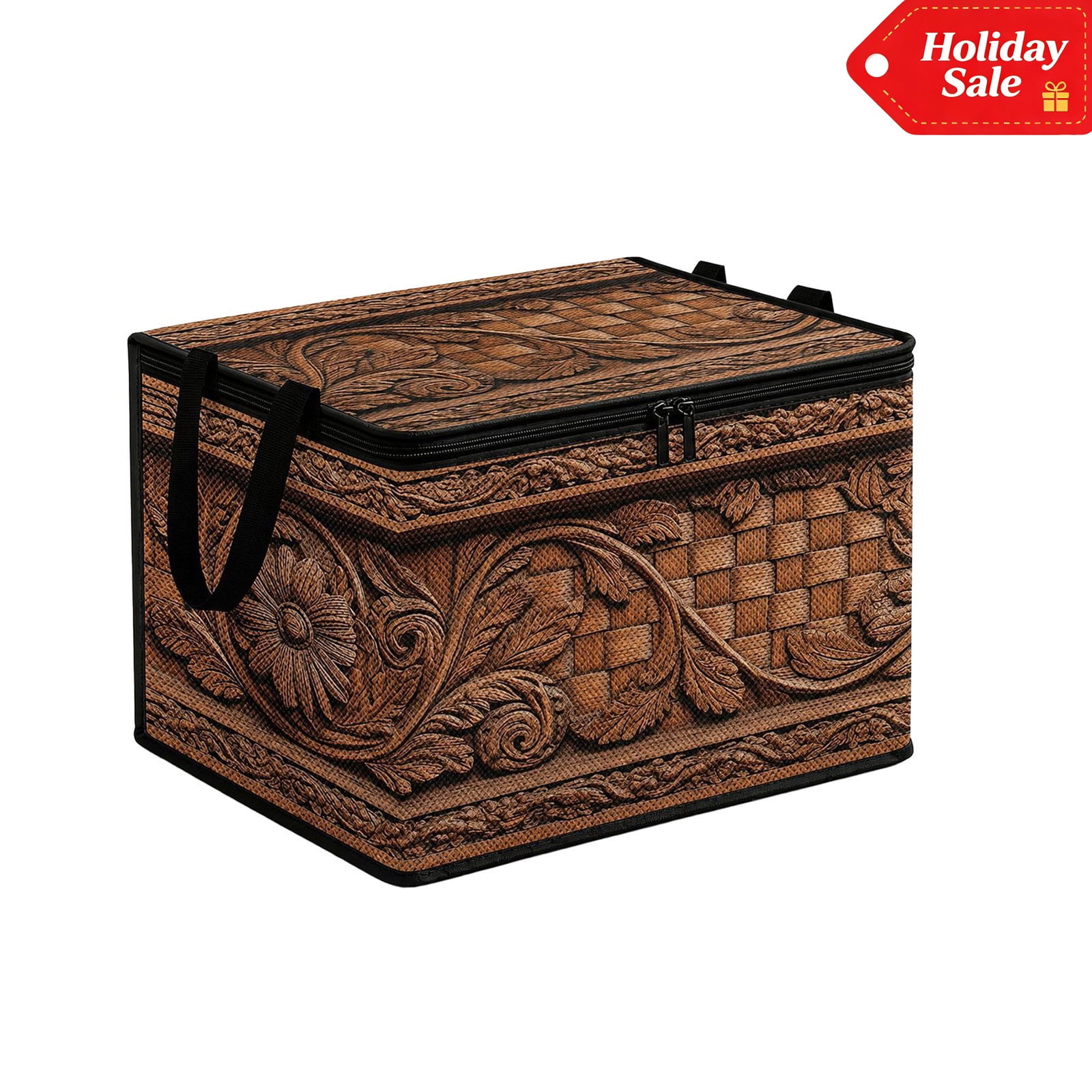 Fabric Imitation Wooden Box Pattern Storage Box, Storage Boxes with ...