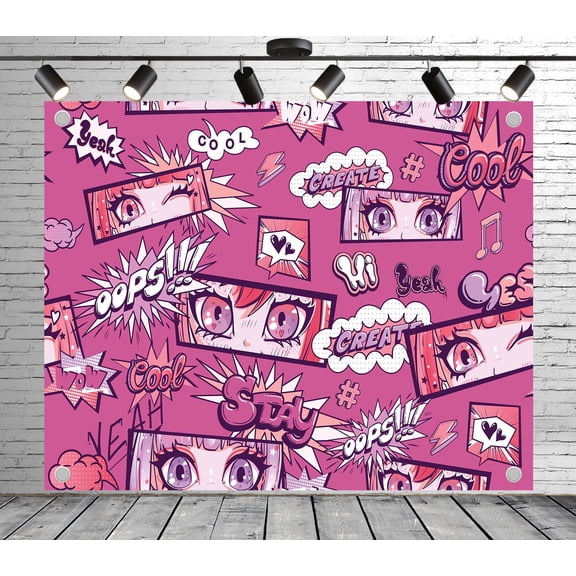 Fabric Japanese Pop Culture Backdrop(Suitable for Home Decoration, Anime - Themed Photoshoots, and Creative Events)Anime Style Fabric Banner