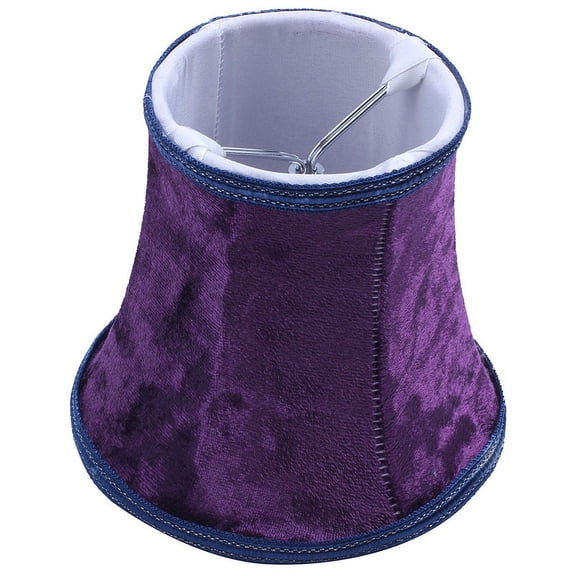 Fabric Clip On Lamp Shade, E14 Handmade Lampshade For Modern European Style Wall Sconce Lamp, Crystal Lamp, Candle Lamp, Table Lamp With Blue Flannel Decor (dark )