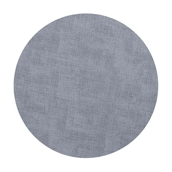 Fabric Leather Round Table Mats Double Sided Placemats for Home Hotel Dining, Heat Resistant & Non-Slip, Easy Clean Wipeable Surface, 1 Pack