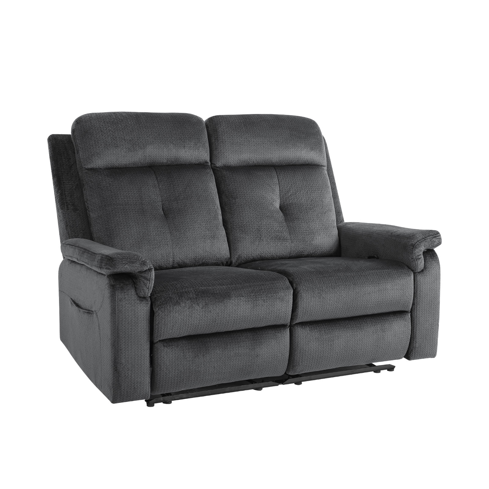 Fabric Loveseat Recliner Sofa with Heat and Massage, Wall Hugger Loveseat Recliner with Side Pocket, Reclining Loveseat for Living Room, Home Theater, RV