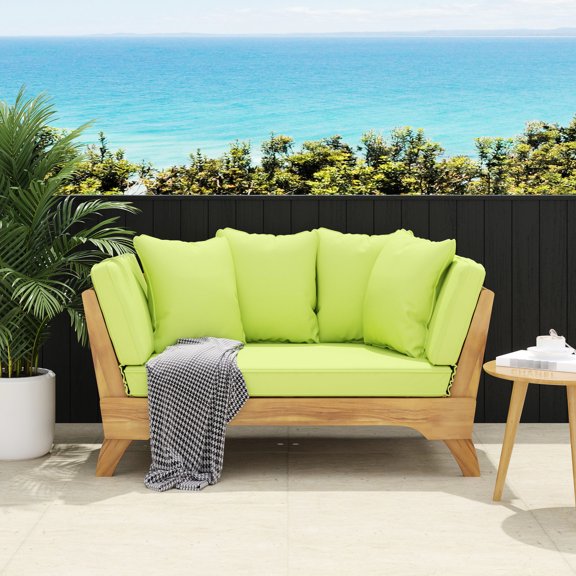 Fabric Main Material - Expandable Layout - Deck Lounging - Cross-Back Belt Accents