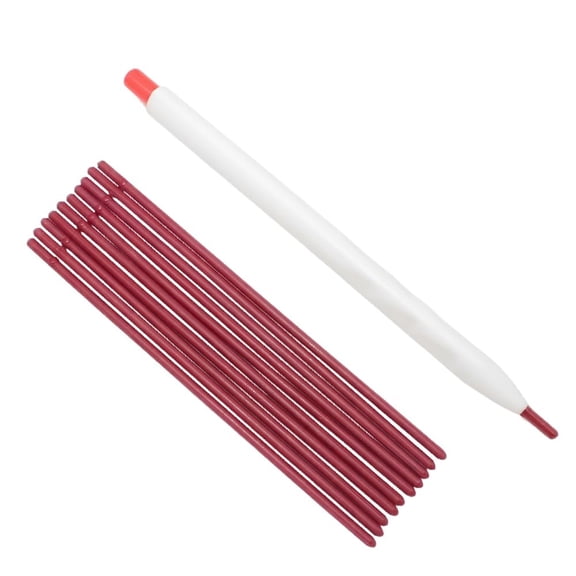 Fabric Marking Pen,Heat Erasable Tailor Marker Press Style Replaceable Refill Included Smooth Writing Tip,Sewing Craft Tool for Garment Quilt Embroidery Diy Production(Red)