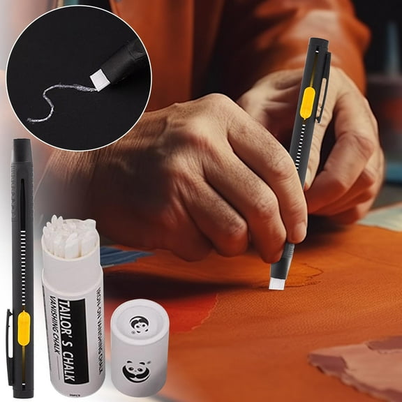 Fabric Marking Pen with Invisible Chalk, Heat-Erasable Tailoring Pen for Sewing and Pattern Making, Disappearing Ink Marker for Fabric Marking, Sewing Supplies for Tailors