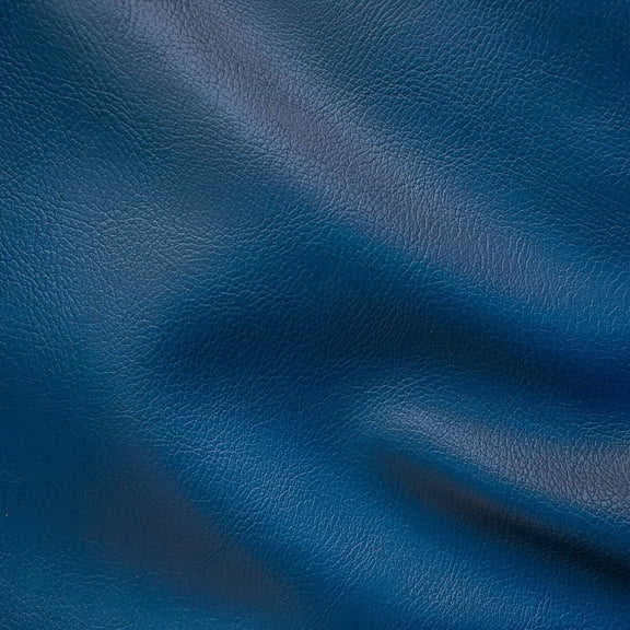 Fabric Mart Direct 54" Wide Blue Faux Leather By The Yard, 2 Continuous Yards 540 GSM 0.8mm Thickness Artificial Leather Fabric, Leatherette, Imitation Leather, Fashion Leather