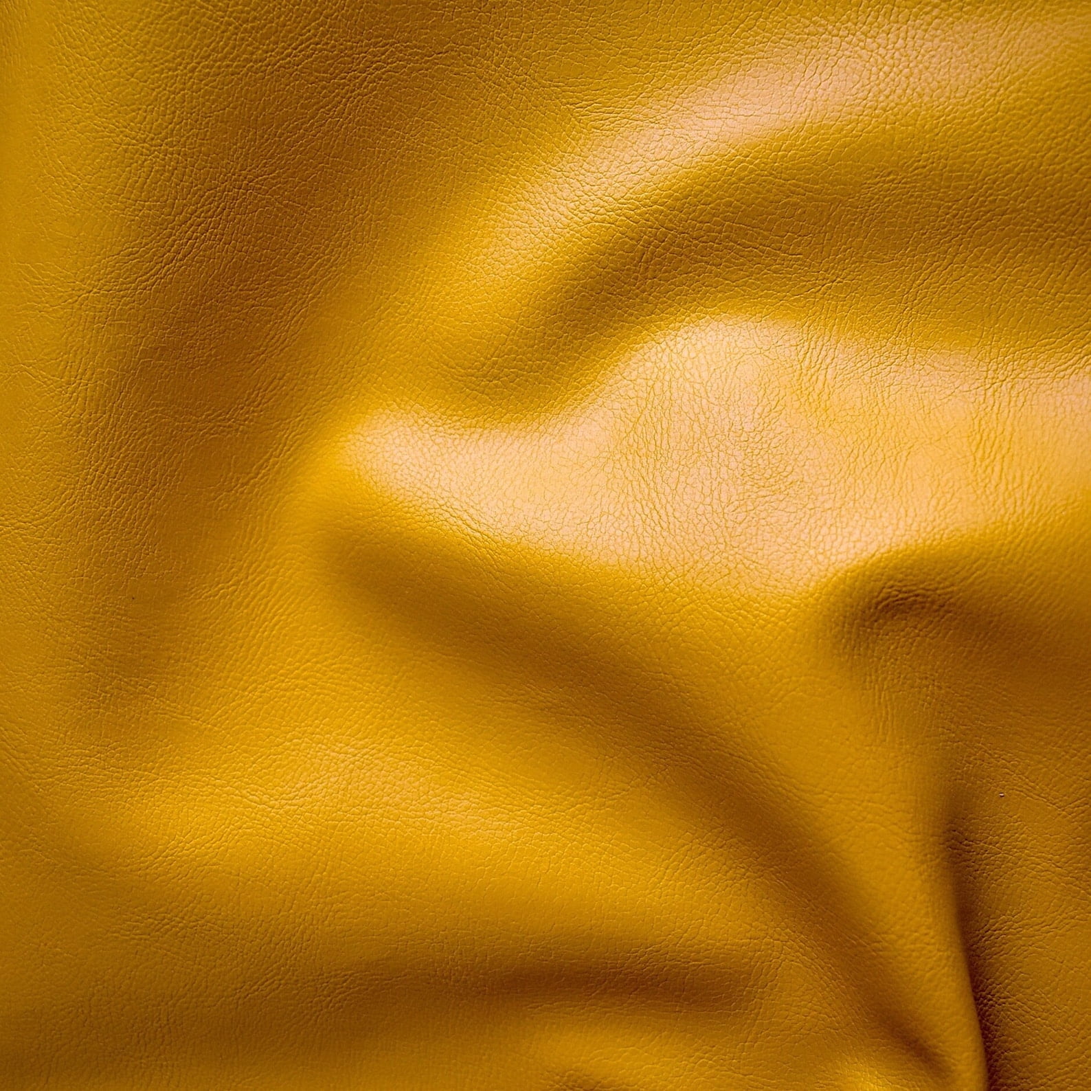 Fabric Mart Direct 54" Wide Dark Gold Faux Leather By The Yard, 13 Continuous Yards 540 GSM 0.8mm Thickness Artificial Leather Fabric, Leatherette, Imitation Leather, Fashion Leather